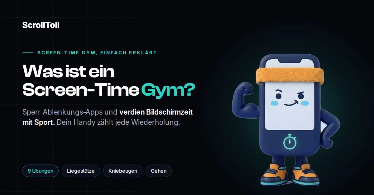 Was ist ein Screen-Time Gym? Bildschirmzeit durch Sport